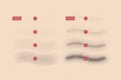 16 STIPPLE BRUSHES