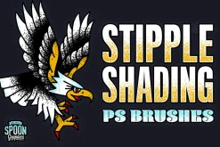 Stipple Shading Photoshop Brushes