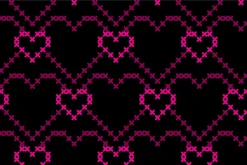 Stitch Hearts Seamless Patterns Set1
