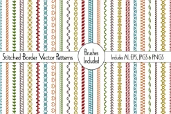 Stitched Border Vector Patterns