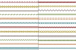 Stitched Border Vector Patterns