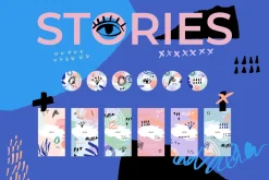 Stories Icons & Backgrounds Set