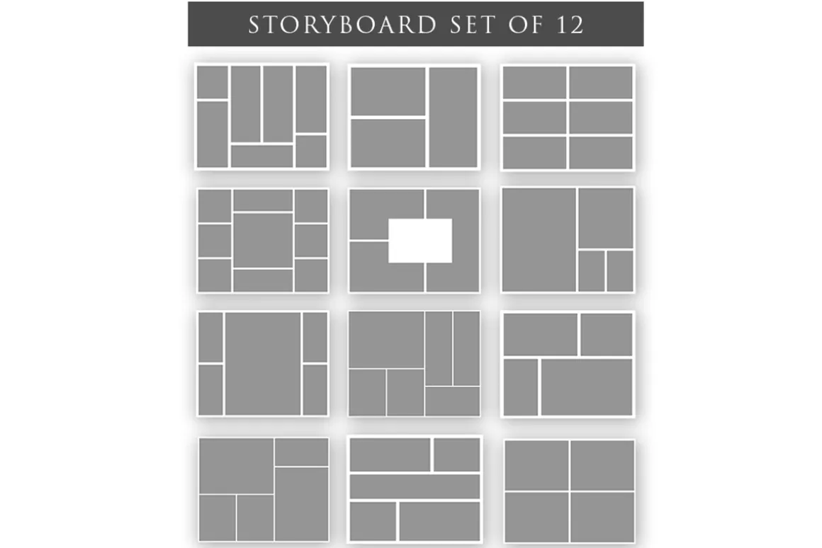 Storyboard Templates - Set of 12