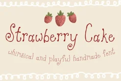 Strawberry Cake Whimsical Font