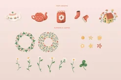 Strawberry Patch - Font & Clipart
