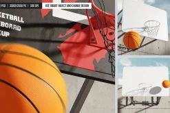 Street Basketball Backboard Mockup