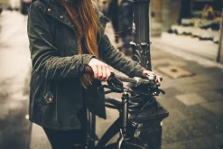Street life stock photo containing photo and bike