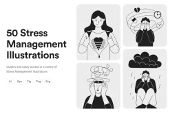 Stress Management Illustration Art