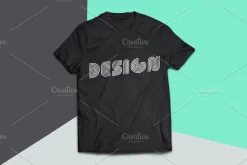 Striped english creative letters