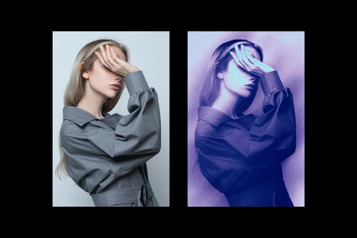 Striped Halftone Effect