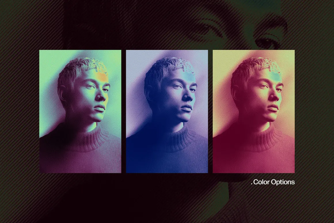 Striped Halftone Effect