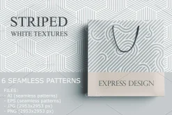 Striped seamless geometric patterns