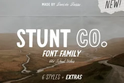 STUNT CO. Font Family + Extra
