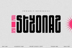 Styonaz - Futuristic Techno Font