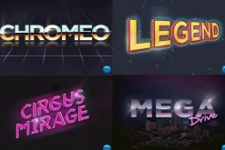 80's Typography Text Effects