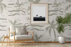 Subtle Painted Palm Trees