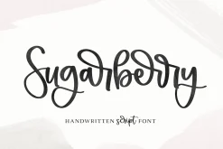 Sugarberry | Handwritten Script Font