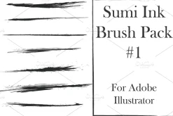 Sumi Ink Brush Pack #1 Illustrator