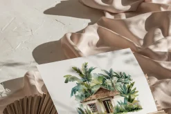 Summer & Jungle Beach Watercolor