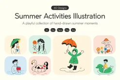 Summer Illustration Art Set