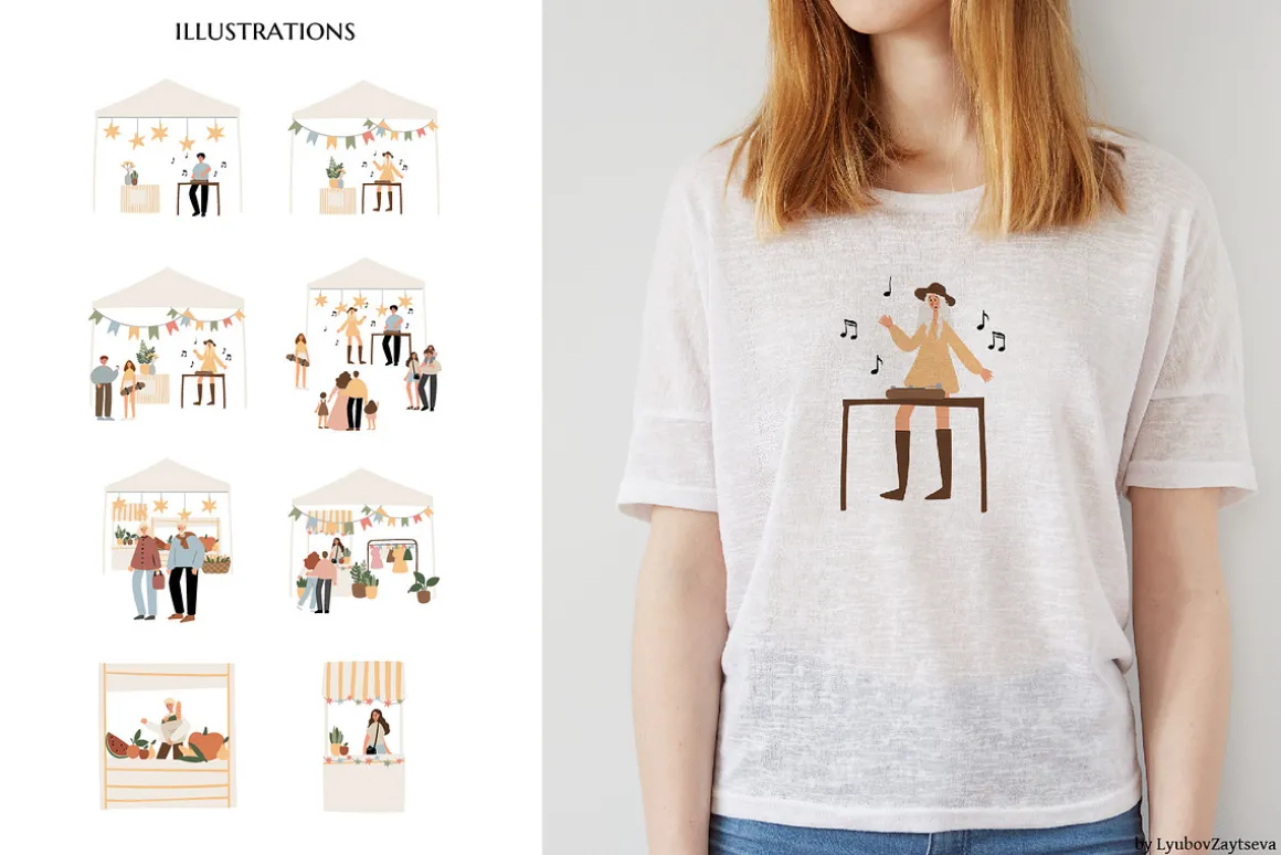 summer market clipart | svg png ai