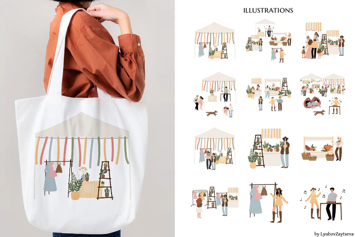 summer market clipart | svg png ai