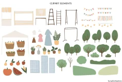 summer market clipart | svg png ai