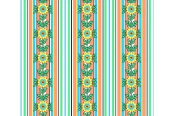 Summer Beach Marigold Floral Stripe