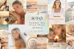 890 Summer Beach Stock Images Bundle