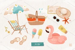 Summer & Coastal Clipart Set