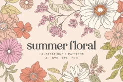 Summer Floral Patterns and Vectors