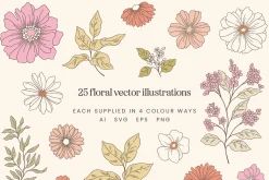 Summer Floral Patterns and Vectors