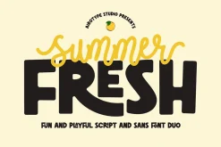 Summer Fresh - Chunky Font Duo