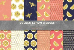 36 Summer Lemon Golden Backgrounds