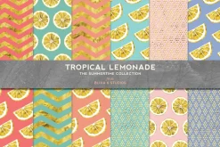 36 Summer Lemon Golden Backgrounds