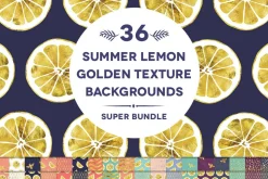 36 Summer Lemon Golden Backgrounds