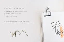 Summer Line Art Handdrawn Icons