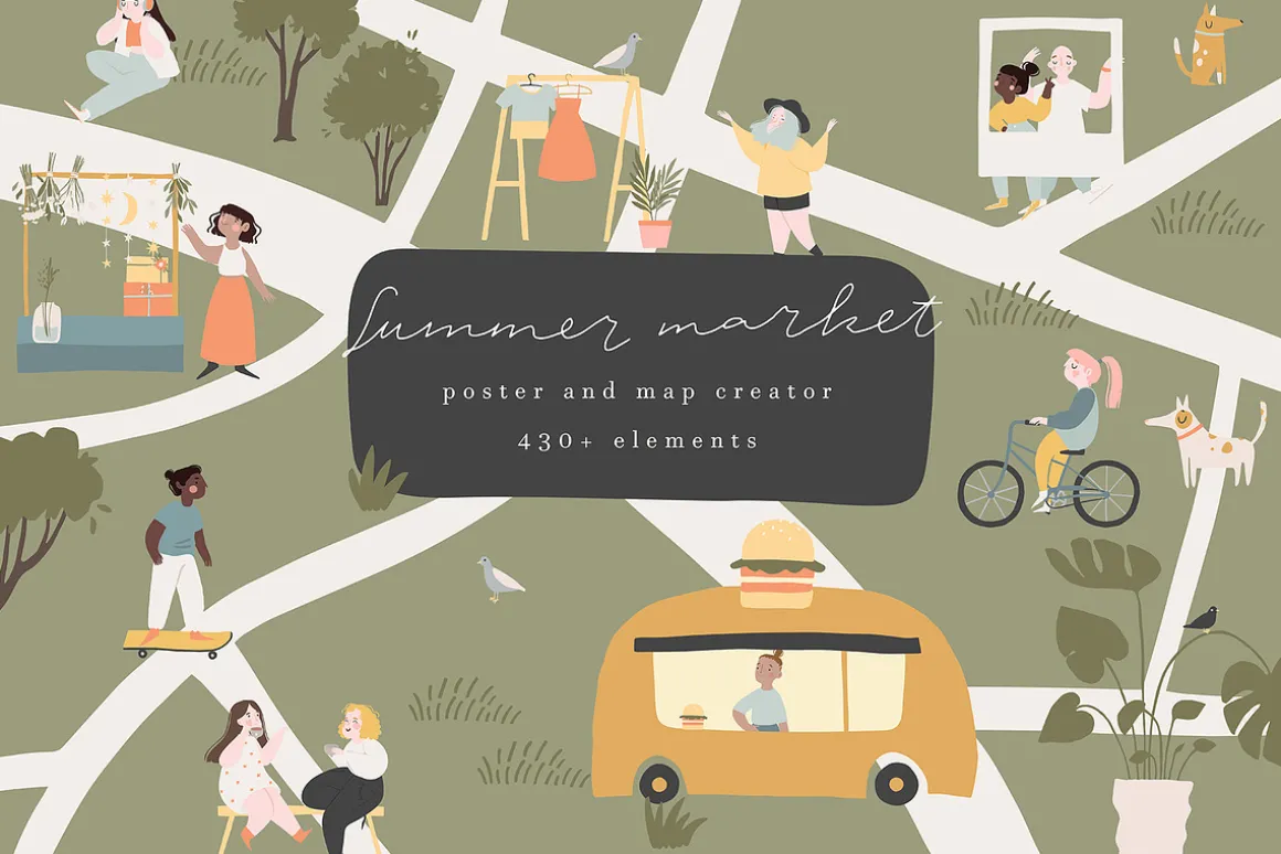 Summer Market - poster & map creator