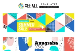 Summer Memphis Patterns + Templates