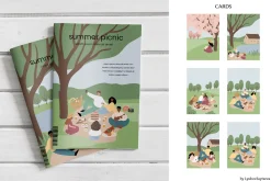 Summer picnic clipart | svg, png, ai