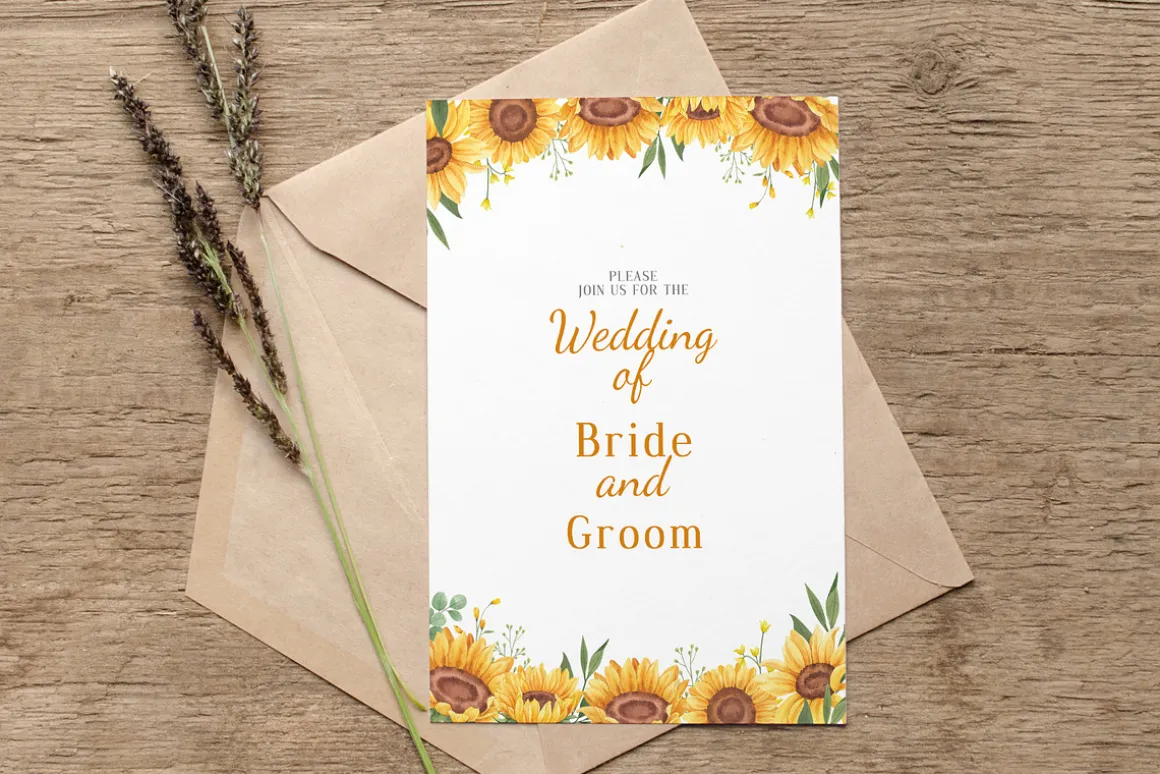 Sunflower Blooming Watercolor