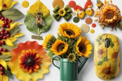 Sunflowers Realistic PNG Objects