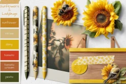Sunflowers Realistic PNG Objects