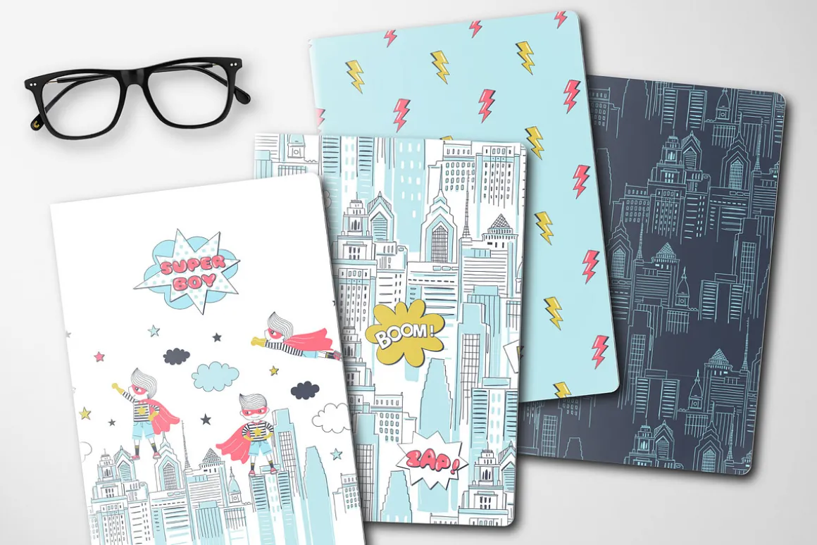 Super Hero Boy cliparts & patterns