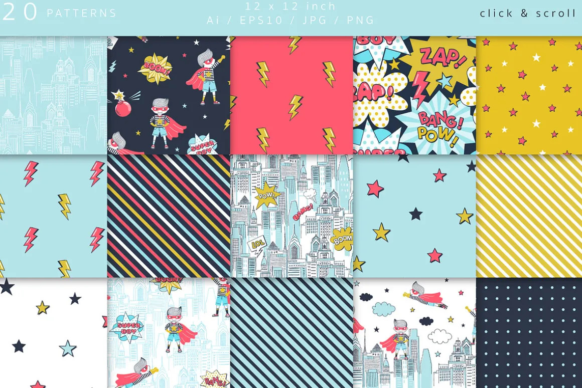 Super Hero Boy cliparts & patterns
