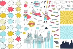 Super Hero Boy cliparts & patterns