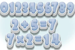 Super Kids - Bubble font - Blue
