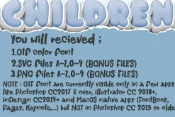 Super Kids - Bubble font - Blue