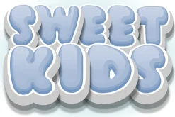 Super Kids - Bubble font - Blue