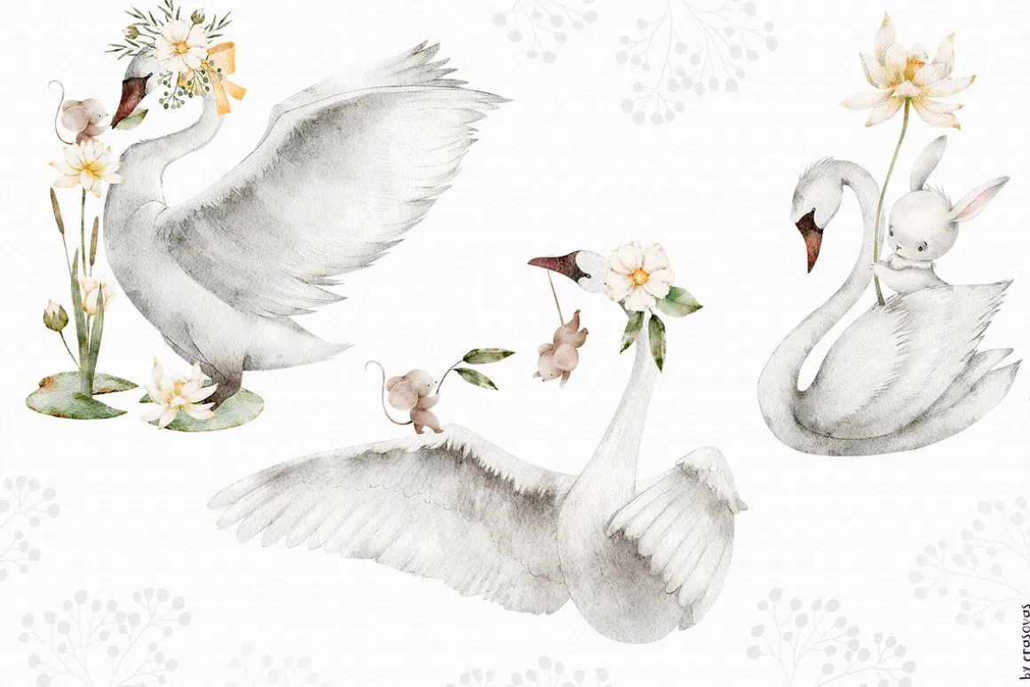 SWAN LAKE watercolor set